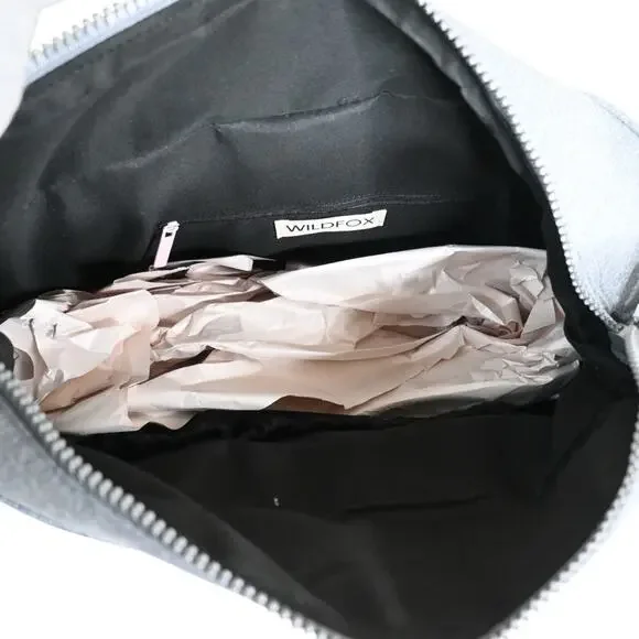 Wildfox Double Strap Jersey Tote Dark Grey NEW - Picture 5 of 9